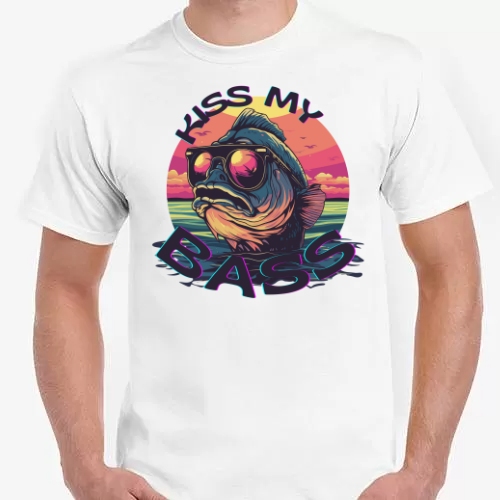 Camiseta de pesca kiss my bass